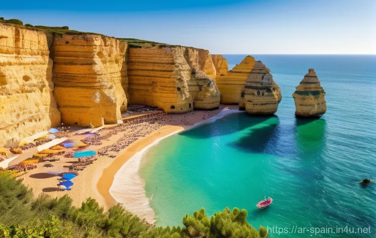스페인과 포르투갈 문화 차이 - **Architectural Grandeur: Moorish Spain vs. Maritime Portugal** A landscape-oriented image depic...